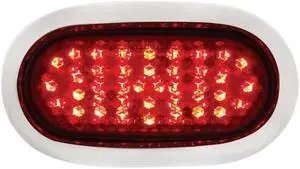 United Pacific Industries 1942-48 Chrome Flush Mount LED Tail Light Assembly - Red Lens Tail Light FTL424803