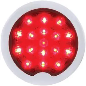 United Pacific Industries 17 LED Vintage Round Stop, Turn & Tail Light - Flush Mount w/ Red LED/Red Lens Turn Signal CTL3911LED