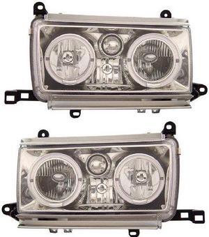 CG TOYOTA LAND CRUSIER FJ82 91-94 HEADLIGHT HALO CHROME 02-AZ-TL91-C-R PAIR