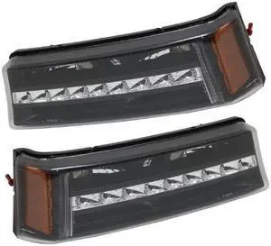 CG CHEVY SILVERADO 03-06 L.E.D SIGNAL LIGHTS G2 BLACK AMBER 10-CL03PLEDG2JM PAIR