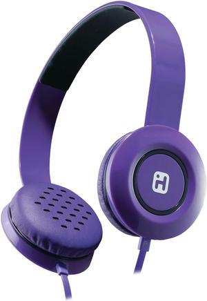 IHOME iB35UBC Stereo Headphones with Flat Cable (Purple)