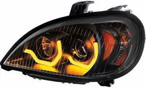 United Pacific 1996-2018 Freightliner Columbia "Blackout" Projection Headlight W/ Dual Function Light Bar - Driver 31224