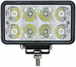 United Pacific 8 High Power LED Rectangular Work Light With Chrome Reflector 36507