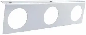 United Pacific Stainless Steel Light Bracket W/ Three 2 1/2" Light Cutouts 20451