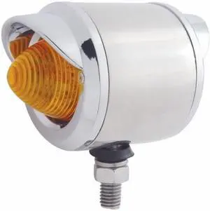 United Pacific S.S. Double Face Housing W/ Two 9 LED 2" Beehive Lt & Visor - Amber LED/ Amber Lens & Red LED/Red Lens 30936