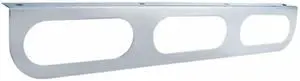 United Pacific Stainless Steel Light Bracket W/ 3 Oval Light Cutout 20407