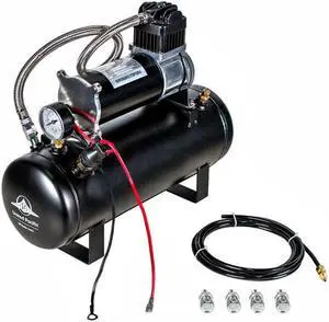 United Pacific Heavy Duty 12V 140 PSI Air Compressor & Tank Kit 46154