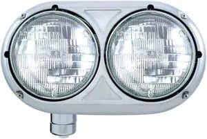 United Pacific 304 Stainless Steel Peterbilt 359 Halogen Dual Headlight - Driver 32195
