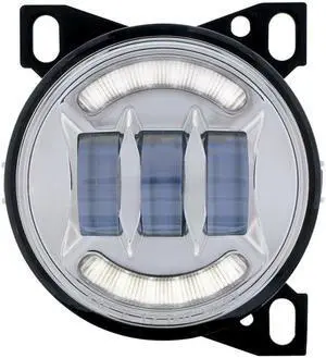 United Pacific 4 1/4" LED Chrome Fog Loght For Peterbilt 579/587 & Kenworth T660 Series 36605