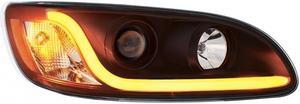 United Pacific "Blackout" Peterbilt 382/384/386/387 Projection Headlight With Dual Function LED Position Light Bar - Passenger 31240