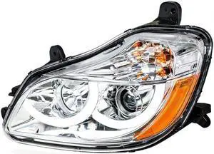 United Pacific Chrome Projection Headlight With LED Position Light For 2013+ Kenworth T680 - Driver 31454
