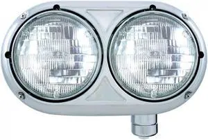 United Pacific 304 Stainless Steel Peterbilt 359 Halogen Dual Headlight - Passenger 32187
