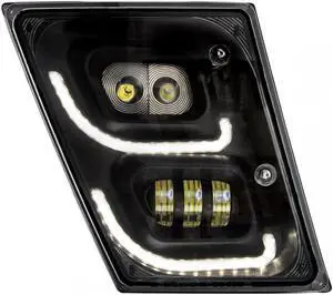 United Pacific Blackout High Power LED Fog Light With LED Daytime Running Light & LED Position LT For 2013-2017 Volvo VN/VNL - Passenger 32597