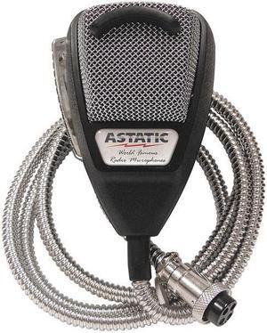 ASTATIC TM 302-10001SE 636LSE NOISE CANCELING 4-PIN CB MICROPHONE  SILVER EDITION
