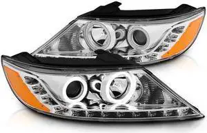 CG Headlights Kia Sorento '11 Projector H.L Halo Chrome Clear Amber(Super White) 02-AZ-KS11-PCC-RX-A Set