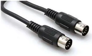 HOSA - MID-315BK - MIDI Cable - 5-pin DIN to Same - 15 ft