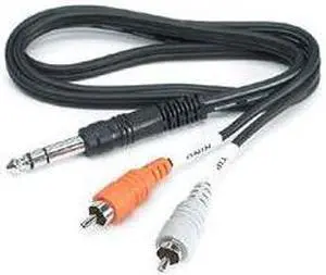 Hosa TRS-203 Insert Cable 1/4" TRS - Dual RCA 3M Hosa TRS-203 Insert Cable 1/4" TRS - Dual RCA 3M