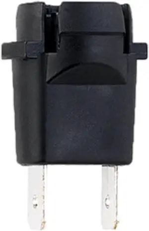 6" Black Vdo Type E Plastic Bulb Socket