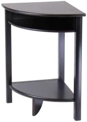 Winsome 92720 Liso Corner Table  Cube Storage and Shelf - Dark Espresso