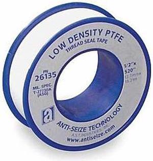 ANTI-SEIZE TECHNOLOGY 26135 Thread Sealant Tape, Poly-Temp, Low Density, 1/2 in