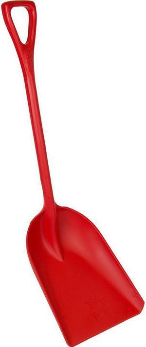 Plastic Shovel, Red, 14 x 17 In, 42 In L