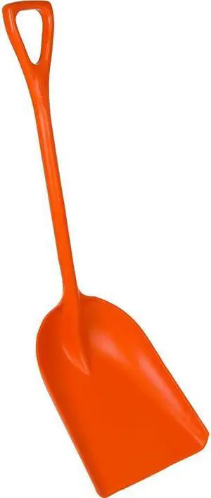 REMCO 69827 Hygienic Square Point Shovel, Polypropylene Blade, 28 in L, Orange
