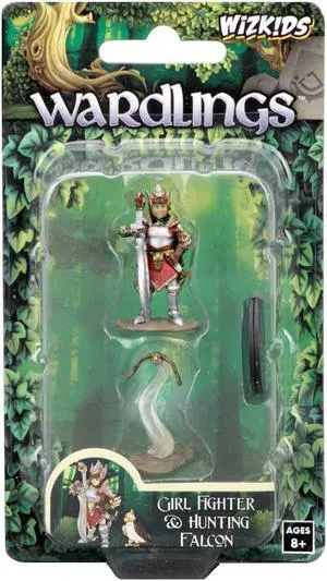 Wardlings: Girl Fighter & Hunting Falcon FanHeads Wizkids Wardlings Rpg Figures, Wardlings: Girl Fighter & Hunting Falcon FanHeads Wizkids Wardlings Rpg Figures,