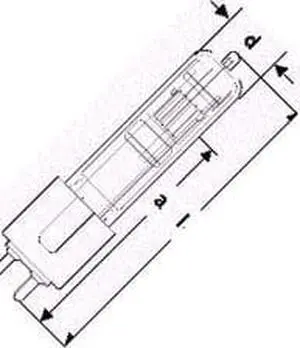 OSRAM GLC bulb 575w 115v G9.5 3250k Single Ended Halogen Light Bulb