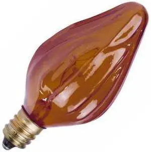 2pk- Philips 15W Amber Long life Decorative Candelabra Incandescent Light Bulb