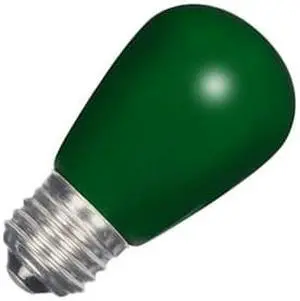 1.4w S14 LED 120v Ceramic Green E26 Medium base