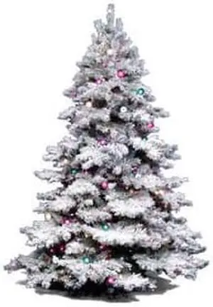 Vickerman 01412 - 3' x 24" Flocked Alaskan Pine 100 Multi-Color Lights Christmas Tree (A806342)