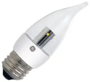 GE 75554 - LED4DCAMCF/824 Candle Tip LED Light Bulb