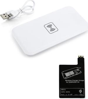 GEARONIC TM Qi Wireless Charger Charging Pad + Receiver Kit For Samsung Galaxy S4 SIV i9500