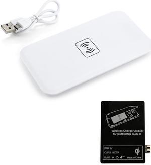 GEARONIC TM Qi Wireless Charger Charging Pad + Receiver Kit For Samsung Galaxy Note 2 II N7100