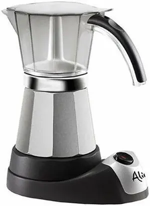 DeLonghi EMK6 Electric Moka Espresso Maker Silver/Black DeLonghi EMK6 Electric Moka Espresso Maker Silver/Black