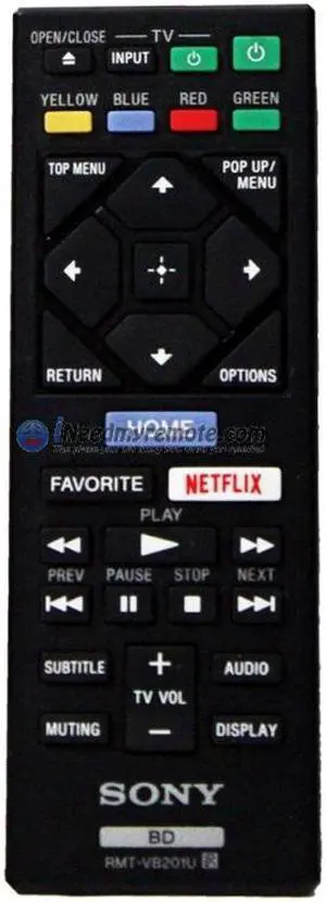 Genuine Sony RMT-VB201U Blu-Ray Player Remote Control