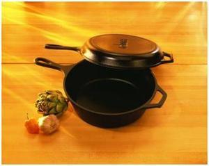 Combo Cooker 3Qt Lodge Cast Iron LCC3 075536353005