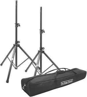 On-Stage SSP7950 Tripod Speaker Stand Package with Bag, Black