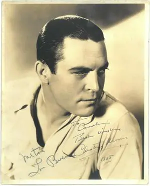 Chester Morris signed Vintage 1938 Sepia 8x10 Photo To Carol Best Wishes inscribed- JSA #HH18833