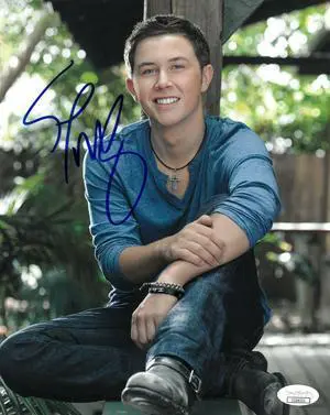 Scotty McCreery signed 8x10 Photo- JSA Hologram #CC08525 (vertical/trees background)