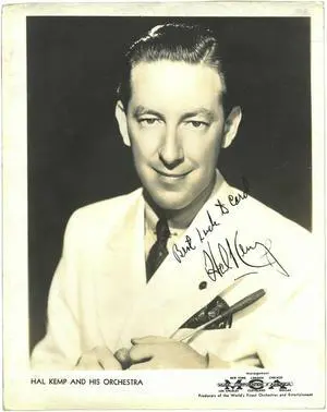 Hal Kemp signed Orchestra Vintage 1930's 8x10 Photo Best Luck To Carol inscribed- imperfect- JSA #HH18832