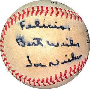 Joe Niekro signed ROAL Rawlings Official American League Baseball toned To Felicia Best Wishes- JSA #II11014