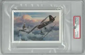 Wldek/Wladyslaw Gnys signed First Aerial Victory in WWII 4x6 Photo- PSA Encapsulated #84124454