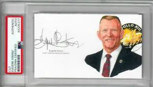 Gene/Eugene Kranz signed Apollo 13 Commander/Flight Director Cut Signature- PSA Encapsulated #84205377