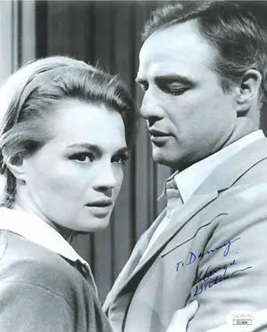Angie Dickinson signed 1966 The Chase Vintage B&W 8x10 Photo To Danny- JSA #II11604 (w/ Marlon Brando)