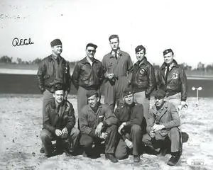 R.E. (Richard) Cole signed Doolittle Raiders China WWII Vintage 8x10 Photo- JSA #II11554 (Jimmy Doolittle Co-Pilot)