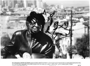 Bobcat Goldthwait signed 1987 Burglar Movie B&W 8x10 Photo- JSA #AA38160 (w/ Whoopi Goldberg)