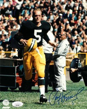 Bart Starr & Paul Hornung Autographed Green Bay Packers 16x20 Photo Framed