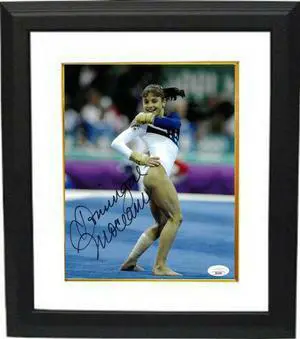 Dominique Moceanu signed 1996 Team USA Atlanta Olympics Gymnastic 8x10 Photo Custom Framing- JSA (Gold Medal/Magnificent Seven)