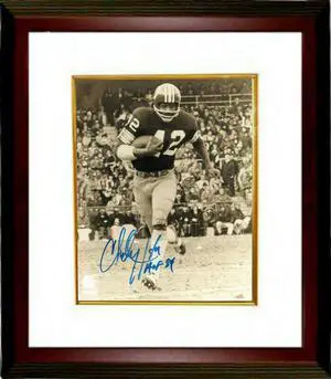Charley Taylor signed Washington Football Team Sepia 8X10 Photo Custom Framing HOF 84